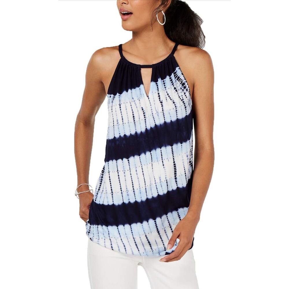 INC International Concepts Tie Dye Tank Rayon Bling Casual Plus 2X XXL